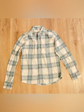 Sonoma Light Blue & White Plaid Button-Down Shirt